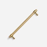 Porto - Knurled Brushed Brass Handle - 130mm