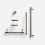 Porto - Knurled Brushed Nickel Brass Handle - 130mm