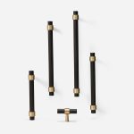 Porto - Knurled Brushed Brass Handle - 130mm
