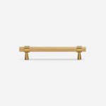 Porto - Knurled Brushed Brass Handle - 130mm
