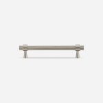 Porto - Knurled Brushed Nickel Brass Handle - 130mm