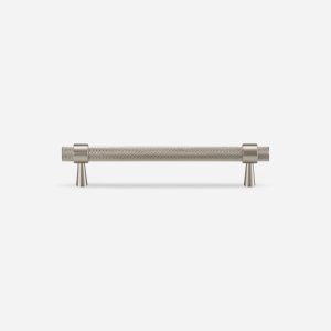 Porto - Knurled Brushed Nickel Brass Handle - 130mm