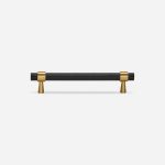 Porto - Knurled Brushed Brass Handle - 130mm