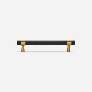 Porto - Knurled Brushed Brass Handle - 130mm