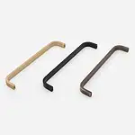 Mati - Matte Black Brass Handle - Architectural Hardware - Matte Black Brass