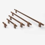 Oslo - Antique Bronze Brass Knurled Handle - 188mm