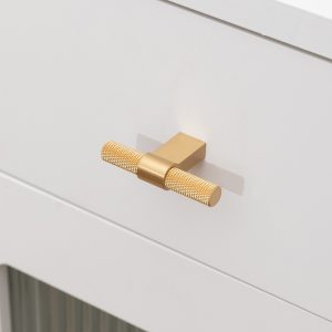 Oslo - Matte Black Brass Knurled Handle - Architectural Hardware - Matte Black Brass