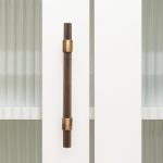Oslo - Antique Bronze Brass Knurled Pull - Architectural Hardware - Antique Bronze Brass