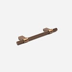 Oslo - Antique Bronze Brass Knurled Pull - Architectural Hardware - Antique Bronze Brass