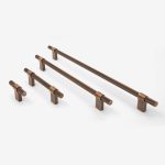Oslo - Antique Bronze Brass Knurled Pull - Architectural Hardware - Antique Bronze Brass
