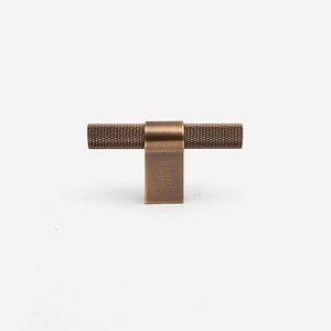Oslo - Antique Bronze Brass Knurled Pull - Architectural Hardware - Antique Bronze Brass