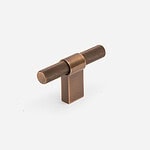 Oslo - Antique Bronze Brass Knurled Pull - Architectural Hardware - Antique Bronze Brass
