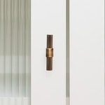 Oslo - Antique Bronze Brass Knurled Pull - Architectural Hardware - Antique Bronze Brass