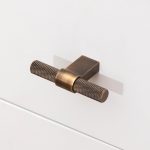 Oslo - Antique Bronze Brass Knurled Pull - Architectural Hardware - Antique Bronze Brass