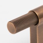 Oslo - Antique Bronze Brass Knurled Pull - Architectural Hardware - Antique Bronze Brass