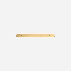 Curved Brushed Brass Backplate - 148mm