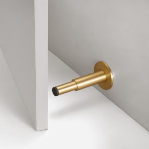 Athens - Brushed Nickel Brass Door Stop - Architectural Hardware - Brushed Nickel Brass Door Stop