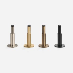 Athens - Brushed Nickel Brass Door Stop - Architectural Hardware - Brushed Nickel Brass Door Stop