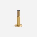 Delphi - Knurled Brushed Nickel Brass Door Stop - Architectural Hardware - Knurled Brushed Nickel Brass Door Stop