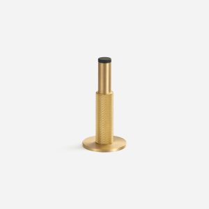 Delphi - Knurled Brushed Nickel Brass Door Stop - Architectural Hardware - Knurled Brushed Nickel Brass Door Stop