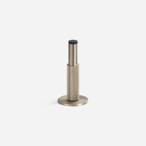 Delphi - Knurled Brushed Nickel Brass Door Stop - Architectural Hardware - Knurled Brushed Nickel Brass Door Stop