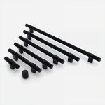 Midas - Matte Black Brass Linear Knurled Handle - Architectural Hardware - Matte Black Brass