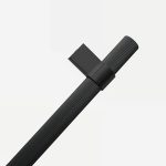 Midas - Matte Black Brass Linear Knurled Handle - Architectural Hardware - Matte Black Brass