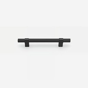 Midas - Matte Black Brass Linear Knurled Handle - Architectural Hardware - Matte Black Brass