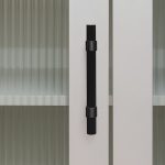 Midas - Matte Black Brass Linear Knurled Handle - Architectural Hardware - Matte Black Brass