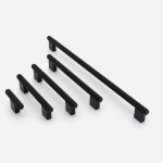 Genoa - Knurled Matte Black Brass Handle - Architectural Hardware - Knurled Matte Black Brass Handle