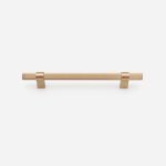 Midas - Matte Black Brass Linear Knurled Handle - 163mm