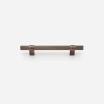 Midas - Matte Black Brass Linear Knurled Handle - 163mm