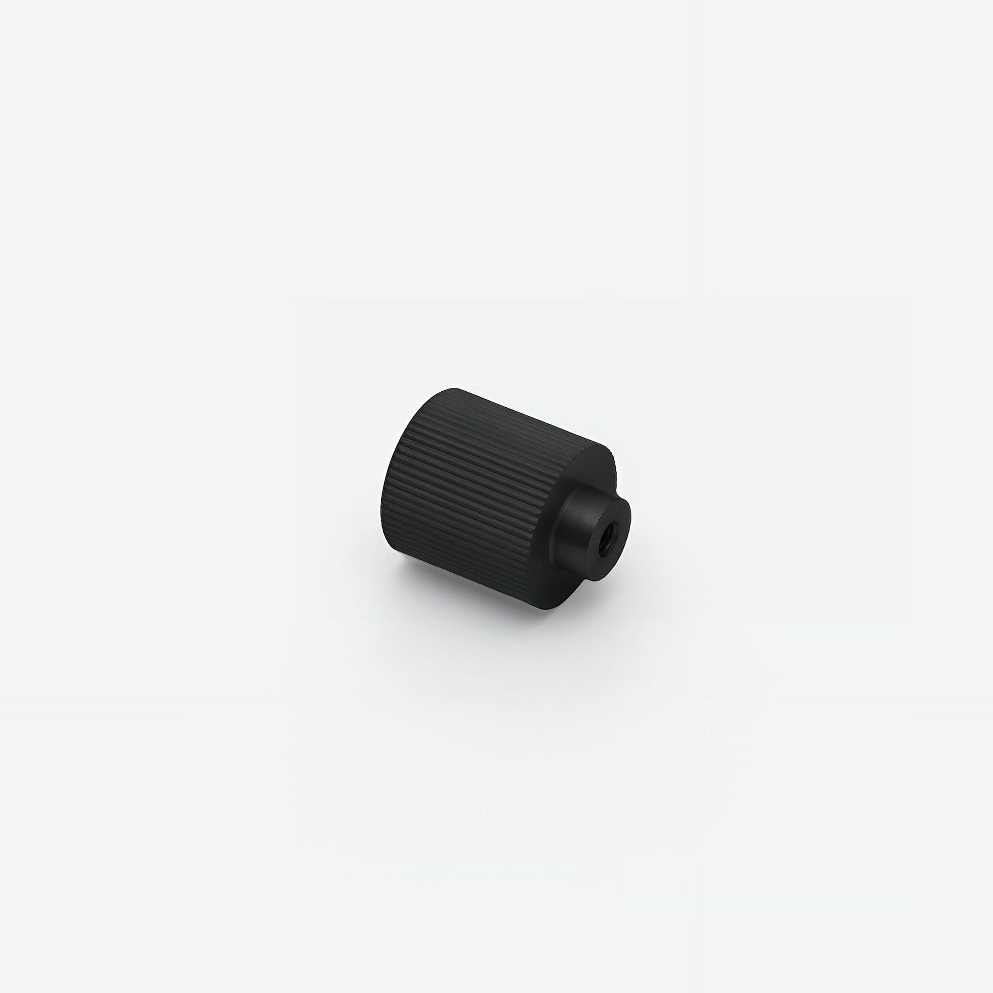 Midas - Matte Black Brass Linear Knurled Handle - Architectural Hardware - Matte Black Brass
