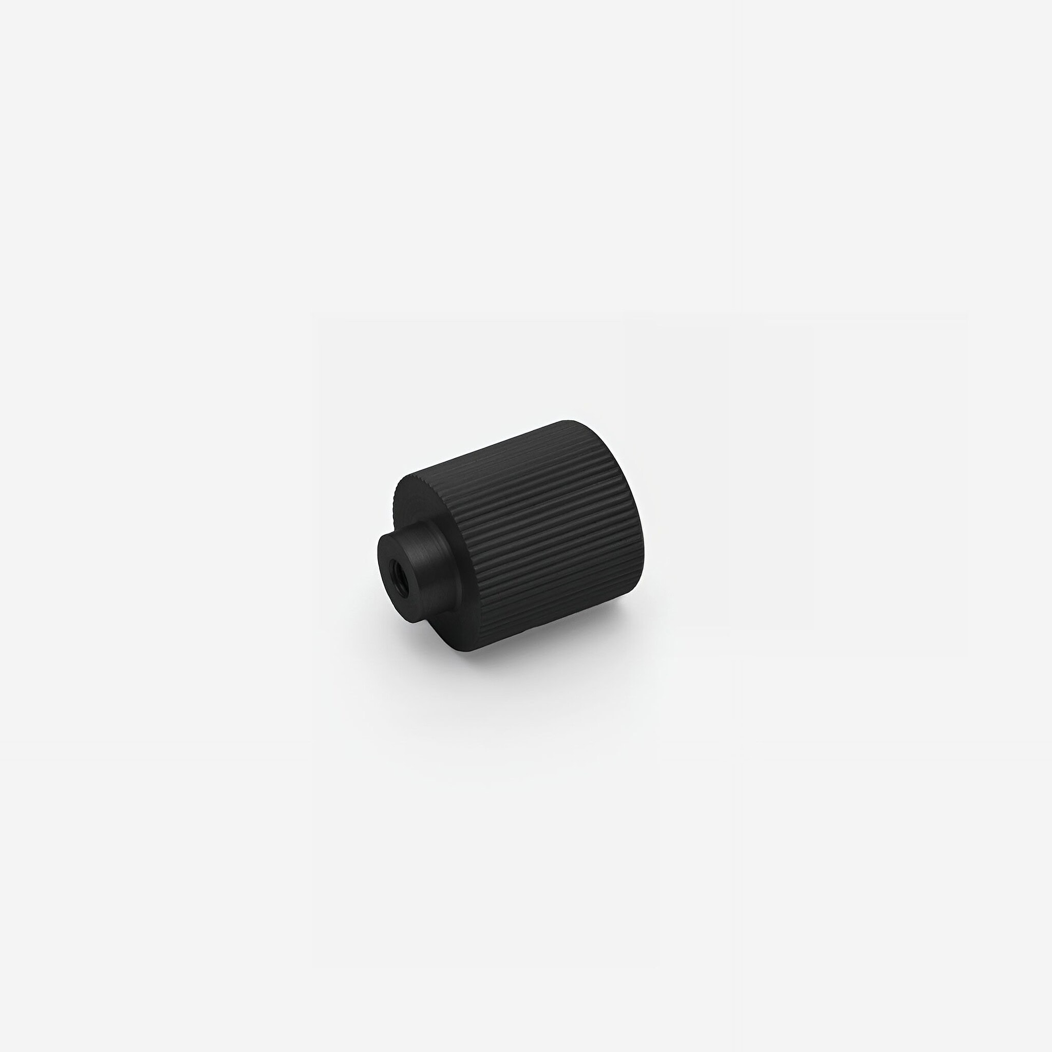 Midas - Matte Black Brass Linear Knurled Handle - Architectural Hardware - Matte Black Brass