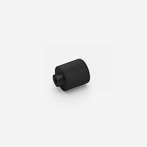 Midas - Matte Black Brass Linear Knurled Handle - Architectural Hardware - Matte Black Brass