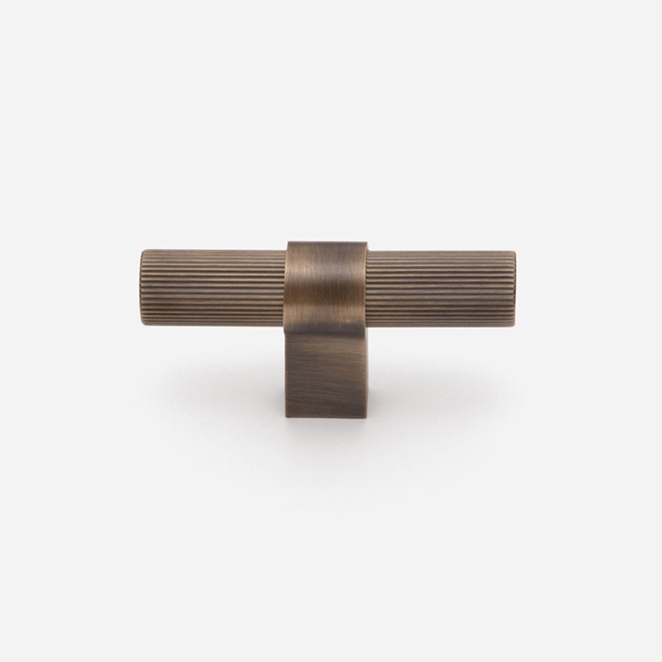 Midas-AB Midas - Antique Bronze Brass Linear Knurled Pull - Architectural Hardware - Antique Bronze