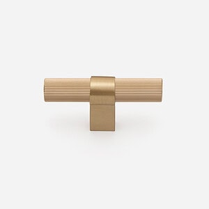 Midas - Antique Bronze Brass Linear Knurled Pull - Architectural Hardware - Antique Bronze