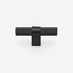 Midas - Matte Black Brass Linear Knurled Handle - Architectural Hardware - Matte Black Brass