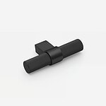 Midas - Matte Black Brass Linear Knurled Handle - Architectural Hardware - Matte Black Brass