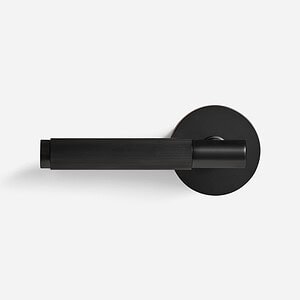 Sheffield - Matte Brass Lever Handle - Architectural Hardware - Matte Black Brass Lever Handle