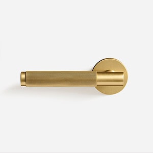 Sheffield - Matte Brass Lever Handle - Architectural Hardware - Matte Black Brass Lever Handle