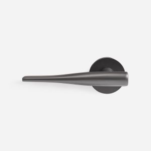 Glasgow - Gunmetal Brass Lever Handle - Door Handles - Matte Black Brass Lever Handle