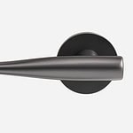 Glasgow - Gunmetal Brass Lever Handle - Door Handles - Matte Black Brass Lever Handle