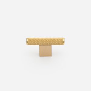Lecce - Knurled Matte Black Brass Handle - Architectural Hardware - Matte Black Brass