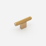 Lecce - Knurled Matte Black Brass Handle - Architectural Hardware - Matte Black Brass