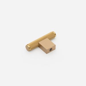 Lecce - Knurled Matte Black Brass Handle - Architectural Hardware - Matte Black Brass