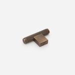 Lecce - Knurled Matte Black Brass Handle - Architectural Hardware - Matte Black Brass
