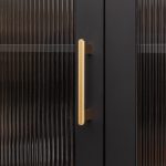 Lecce - Knurled Matte Black Brass Handle - Architectural Hardware - Matte Black Brass