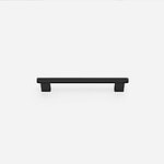 Lecce - Knurled Matte Black Brass Pull - Architectural Hardware - Knurled Matte Black Brass