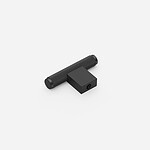 Lecce - Knurled Matte Black Brass Pull - Architectural Hardware - Knurled Matte Black Brass